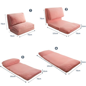 <b>Foldable</b> Multifunctional <b>Sofa</b> <b>Bed</b> 76x70cm Convertible Tatami Mattress For Bedroom Living Room Floor Use - Product Image 1