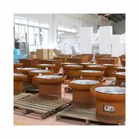 Table brasero en acier Corten pour foyer extérieur et cuisinière à gaz