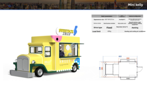 Mobile Sweet Street Food Cart Cute Dessert Ice Cream Vending Trailer Outdoor Catering Business Truck - Product Image 2