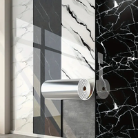 Rollo de Adhesivos de Pared de Mármol, Grueso, Impermeable, Fácil de Despegar y Pegar, Ideal para Decoración de Sala de Estar y Baño