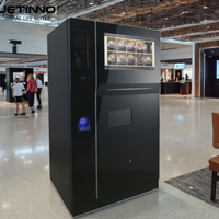 Distributeur automatique de café glacé Jetinno JL560, écran tactile 27'', entièrement automatique, avec couvercles automatiques