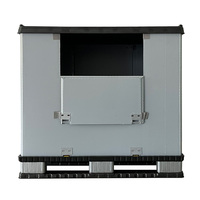 Caisse palette en plastique 1200*800mm avec 3 roulettes, palette inférieure durable, caisse palette en plastique pliable pour le transport
