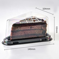 Boîtes d'emballage en plastique PET jetables de qualité alimentaire pour boulangerie, tiramisu, tranches de gâteau triangulaires, contenants à pain - Vente en gros