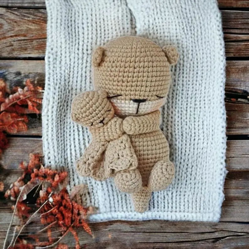 100% algodón suave Hakelanleitung Amigurumi Stuff Animal personalizado de punto para chico Crochet Animal para bebé conjunto de regalo