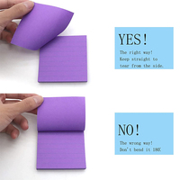 Feuilles personnalisées couleurs bon marché, bloc-notes adhésif transparent doublé 3x3 pouces pour l'école et le bureau
