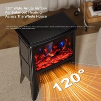 Cheminée électrique de style européen avec flamme simulée 3D, chauffage domestique économe en énergie 1500-2000W, portée 11-20m, protection contre la surchauffe