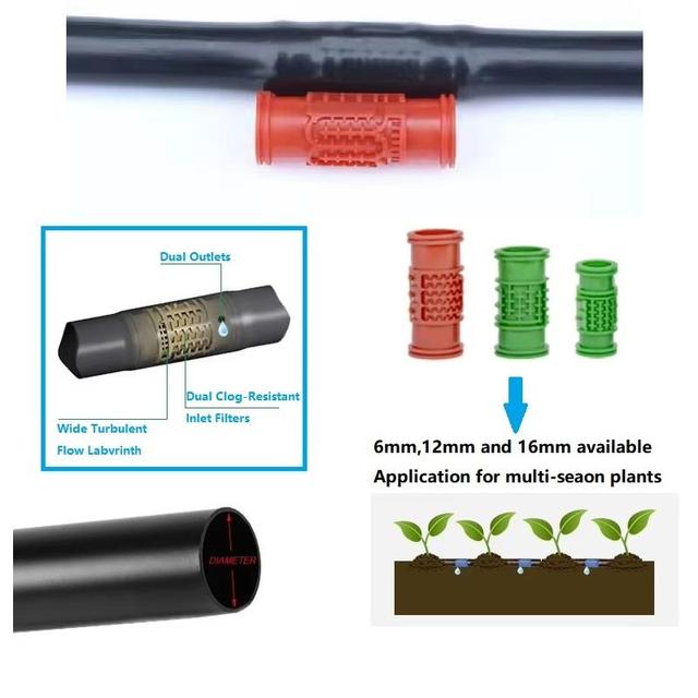 Anneau D'Arrosage Goutte à Goutte 25,4cm - Irrigation Serre Pots Plantes Débit Réglable