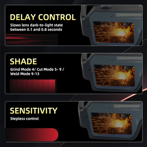 Nuevas Gafas de Soldadura Solares con Atenuación Automática y 2 Sensores, Gafas de Soldador para TIG MIG MMA con Color Real Ajustable - Product Image 6