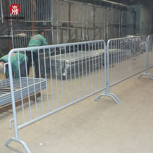 Barrières de sécurité en acier de résistance aux chocs de haute qualité barrière de contrôle des foules barrière temporaire galvanisée ou enduite de poudre de barricade - Product Image 1