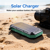Banque d'énergie solaire longue durée de 20000mAh étanche avec double ports USB batterie Li-polymère d'entrée de type C pour des voyages prolongés