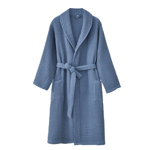 100% Cotton Four Seasons Extended Honeycomb <strong>Waffle</strong> Soft Bathrobe Sleep <strong>Robe</strong> For Home Wear Men And Women Hotel B&amp;B - Product Image 4