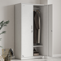 Armoire Vestiaire Métallique Suspendue à Deux Portes en Acier avec Serrure pour École, Dortoir, Bureau ou Vestiaire