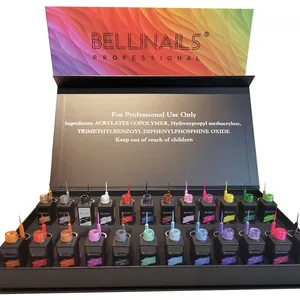 Bellinails自有品牌专业UV凝胶油膏美甲内胆绘画凝胶抛光剂24色套装