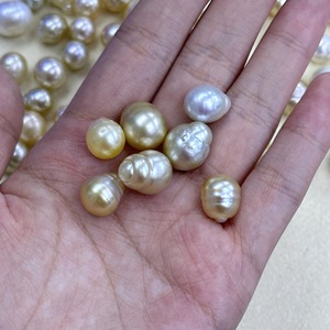 Perla del Mar del Sur de oro de 9-11mm Perla barroca de agua de mar Venta al por mayor Perla suelta de oro del mar de agua salada del Sur - Product Image 3