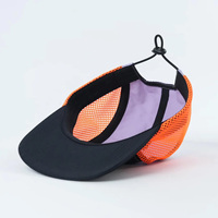 Casquette de camping en nylon imperméable à logo brodé personnalisé, maille respirante, séchage rapide, 5 panneaux, pour activités de plein air et course à pied