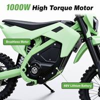 Moto tout-terrain électrique transfrontalière européenne et américaine 48V 1000W, vitesse 80 km/h, grande autonomie, batterie lithium, Dirt Bike tout-terrain