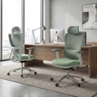 Chaise pivotante ergonomique à dossier haut en maille, appui-tête réglable, soutien lombaire, bureau de direction, salle de réunion, confort de luxe