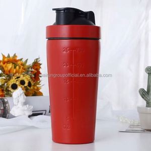 750ml Stainless Steel Customized Wholesale Gym Fitness Sports <b>Protein</b> Metal <b>Shaker</b> Bottle with Blender Mixer <b>Ball</b> - Product Image 2