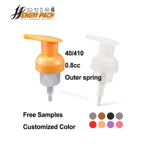 หัวปั๊มโฟมสีดำน้ำเงินแบบ OEM ขนาดคอขวด 40/410 ปริมาตร 0.8 มล./ครั้ง แบบเปิดซ้าย-ขวา พร้อมสปริงด้านนอก รูปทรงมูสละเอียด สำหรับใส่สบู่ - Product Image 2
