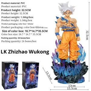 <span class=keywords><strong>Figuras</strong></span> de Acción Super Saiyan LK Free Will <span class=keywords><strong>Power</strong></span>, Figura de PVC Ecológica de Goku con Cabello Blanco - Product Image 3