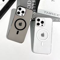 Dur haut clair mince PC Original magnétique Mobiles coque de téléphone pour Apple Iphone 16 Pro Max pour Samsung S23 S24 Ultra S25 Plus
