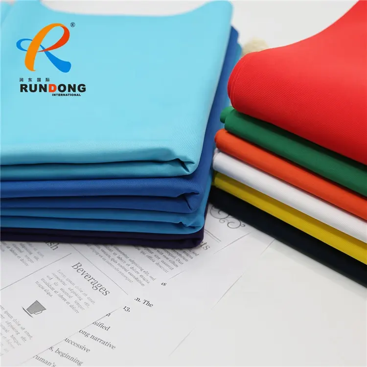 Rundong 220gsm 65 polyester 35 coton élasthanne textile matériel sergé de coton tissu