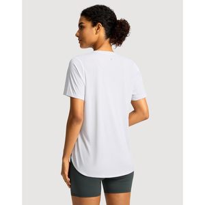 2025 camisetas de entrenamiento para hombres UPF 50 + protección solar manga corta suelta ajuste Atlético gimnasio correr Tops blanco XL - Product Image 4
