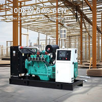 Générateur à gaz de type ouvert de haute qualité 100KW chinois, refroidi par eau, avec démarrage à distance automatique et turbocompression, certifié CE