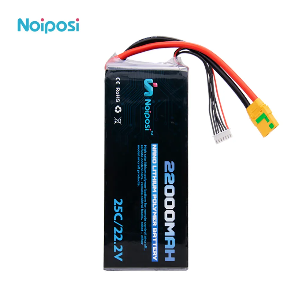 rechargeable lipo battery 10000/16000/22000mah 25c 14.8v 3s 4s 5s 6s li-polymer battery pack