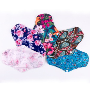 Serviettes hygiéniques lavables, en coton biologique, réutilisable, rose, matière douce, Non-tissé, peut être personnalisé, 26x16.5 Cm, pour femmes - Product Image 3