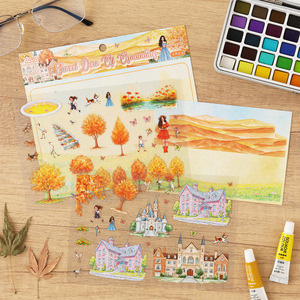 3 feuilles/paquet de <span class=keywords><strong>stickers</strong></span> 3D créatifs pour <span class=keywords><strong>scrapbooking</strong></span>, scène miniature de jardin floral, pour <span class=keywords><strong>scrapbooking</strong></span> - Product Image 3