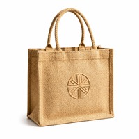Sac fourre-tout en jute avec logo personnalisé, sacs de courses réutilisables en gros, OEM ODM pour supermarché, épicerie, usage quotidien