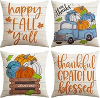 Housses de coussin décoratives d'automne orange ferme personnalisées en gros 18x18 pouces pour chaise-lit