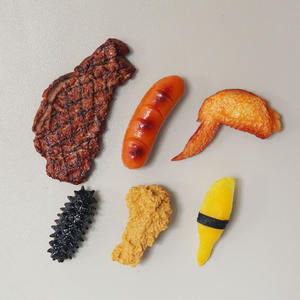 แม่เหล็กติดตู้เย็นรูปอาหารจำลอง <span class=keywords><strong>ไก่</strong></span>ย่าง เนื้อสเต็ก ไส้กรอก ปลิงทะเล แบบ 3 มิติ กึ่งอัตโนมัติ กึ่งกลไก - Product Image 3