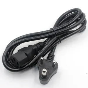 SABS 3 Pin India South Africa Power Plug Universal AC Power Travel Charger Plug To IEC C13 Power Cord Cable