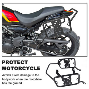 Waximoto Supporto Laterale in Acciaio per <span class=keywords><strong>Borse</strong></span> e Portapacchi, Compatibile con <span class=keywords><strong>Royal</strong></span> <span class=keywords><strong>Enfield</strong></span> GUERRILLA 450 - Product Image 6