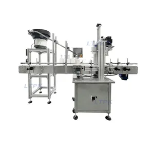 Factory price auto cap feeding screwing sealing capping machine for plastic pet glass bottles small cream paste jars