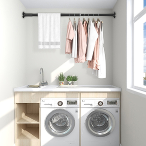 Tringles à rideaux en métal de dernière génération, <span class=keywords><strong>tringle</strong></span> à vêtements pour <span class=keywords><strong>armoire</strong></span>, chambre à coucher, 32 mm, réglable, extensible, <span class=keywords><strong>sans</strong></span> perçage - Product Image 3