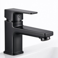 Robinet de lavabo thermostatique moderne monocommande monotrou en acier inoxydable 304 brossé à poser sur le plan de travail pour salle de bain, garantie 5 ans