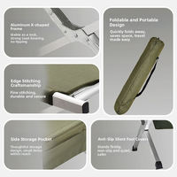 CHENYUE Grosir Tempat Tidur Lipat Camping Kustom Portabel untuk Luar Ruangan, Tempat Tidur Aluminium Alloy Ultralight untuk Dewasa