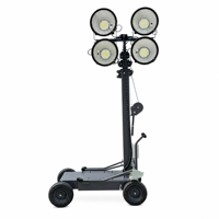 Tour d'éclairage LED portable d'urgence à mât télescopique 960W IP65 Blanc