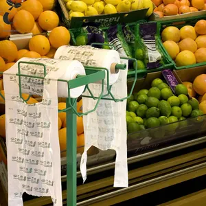 Oem Hdpe Fruitzakken Op Rol Plastic T-Shirt Boodschappentassen Voor Supermarkt