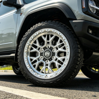 Nouvelles jantes Beadlock en alliage d'aluminium forgé PY 17-20 pouces Performance Tout-terrain 5x120 6x139.7 8x165.1 Poli chrome