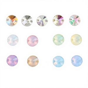 Cristales de imitación de cristal con base plana y agujero, con motivo cosido a mano y hebilla plana K9 Satellite, para zapatos, al por mayor - Product Image 1