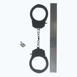 Esposas de Metal Negras para Juegos Sexuales de Bondage y Rol Policial - Product Image 6