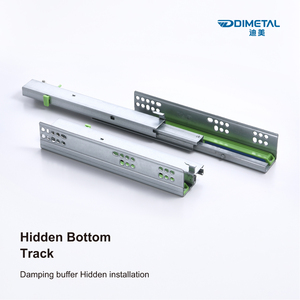 Dimetal 20 ''500mm ngăn kéo hướng dẫn mềm đóng cửa <span class=keywords><strong>undermount</strong></span> mở rộng đầy đủ có thể thu vào đường sắt ngăn kéo trượt - Product Image 4