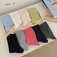 OEM 2026 Nouvelles chaussettes mi-mollet en coton tricoté sans couture respirantes de couleur unie pour femmes Printemps/Été