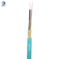 Câble de distribution de fibre optique intérieur GJFJV OM3 avec gaine en PVC LSZH renforcée par fil d'aramide à gaine serrée pour câblage intérieur