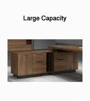 Nouveau bureau de direction moderne en forme de L avec plateau relevable, mobilier de bureau haut de gamme pour PDG