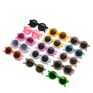 Pas cher <span class=keywords><strong>Prix</strong></span> Enfants Bébé Fille Lunettes Rondes Multicolore Promotion Cadeau UV400 1-8 Ans Lunettes De Soleil Décoratives Enfants - Product Image 1